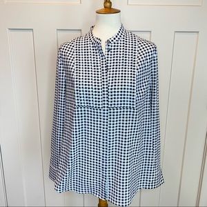 Women's Black and White Checkered Top
